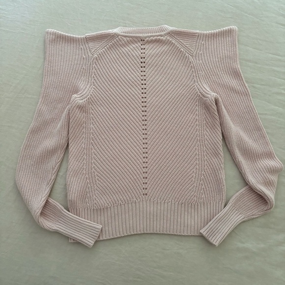 Ted Baker Sunniie Light Baby Pink Sweater Sharped  Shoulders Size 1 US 4 or S - Picture 5 of 8